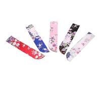POPETPOP 5 pièces Lot Rangement Japonais pour Éventails Pliants Soie Léger et Pochette Polyvalente pour Éventail à Main Protection Anti-poussière Motifs Floraux Assortis pour Usage