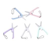 POPETPOP 5 pièces Mini Ciseaux de Couture Portables Ciseaux Pliants Acier Inoxydable pour Tissu Couture et Travaux Manuels Légers et Faciles à Transporter pour École et Usage Quotidien