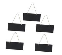 POPETPOP 5 pièces Mini Tableau Ardoise Suspendu Bois avec Bordure Étroite pour Messages Décoratifs Mariage Fêtes Restaurants Pancartes Craie