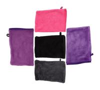 POPETPOP 5 Pièces Moufles Exfoliantes Démaquillantes en Polyester | Texture Ultrasouple, Usage Visage et Contour des Yeux, Nettoyage Quotidien, Réutilisables, Précision au Nez