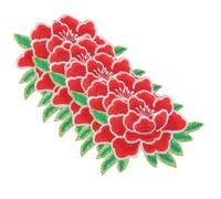 POPETPOP 5 Pièces Patches Thermocollants Brodés Fleurs Applique Décoratives pour Réparation de Vêtements Jeans et Sacs pour Customisation et Restauration