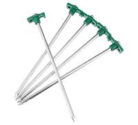 POPETPOP 5 pièces Piquets de Tente Acier Inoxydable pour Camping Accessoires Résistants pour Sol Sableux et Difficile Conception Ergonomique et Durable