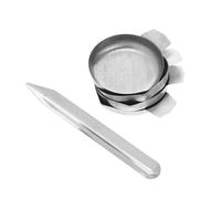 POPETPOP 5 Pièces Plateau de Pesée Acier Inoxydable Compact et Bac de Pesage Précis pour Balance Numérique Plateau de Pesée pour Poudre Liquides Bijoux et Laboratoire