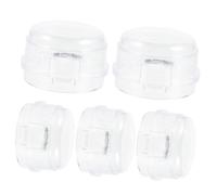 POPETPOP 5 pièces Protège Boutons Cuisinière Gaz Plastique Cache Boutons Gazinière Sécurité Garçon Fille Résistant Haute Température Facile à Protection Gaz Four et Cuisinière