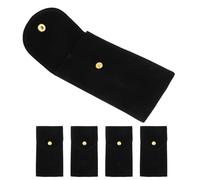 POPETPOP 5 Pièces Regarder la Pochette Regarder la Manche Sac de Rangement Le boîtier de Transport la Poche de Voyage Black