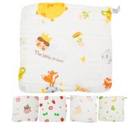POPETPOP 5 pièces Serviette Visage Ensemble de Lingettes Ultra Mousseline Lavables et Hypoallergéniques Style Aléatoire pour
