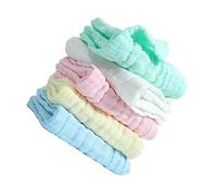 POPETPOP 5 pièces Serviettes de Visage Réutilisables pour Lot de Coton Super Doux Lingettes et Absorbantes pour Garçon Fille pour Hygiène Confort