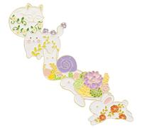 POPETPOP 5 pièces Set de Broches Émail Design Animal Pins Décoratifs pour Vêtements Sacs et Accessoires Bijoux Fantaisie Femme