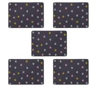 POPETPOP 5 Pièces Tapis d'alimentation pour Chiens et Chats en Terre de Diatomée Antidérapant, Séchage Rapide et Facile à Nettoyer, pour Intérieur et Sorties Camping