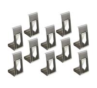 POPETPOP 50 Clips Métalliques pour Cadres Photo, Crochets et Supports sans Bordure, Taille Petite, Finition Argentée, Clips Ressort Rotation, Accessoires Encadrement pour Fixation Tableaux