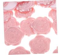 POPETPOP 50 pièces Autocollants Cachet Cire Adhésifs Motif Cœur pour Enveloppes Cartes et Facile à Utiliser