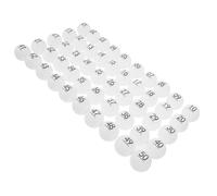 POPETPOP 50 pièces Boules Numérotées Blanches Petites Balles Légères et Réutilisables pour Jeux de Fête Tirages Au Sort et Activités Ludiques