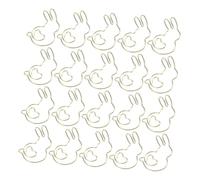 POPETPOP 50 Pièces Clips Papier Lapin Métal Doré Organisateur Marque-pages pour Bureau et Maison Trombones Rigides pour de Fichiers Accessoires Journal et Carnet