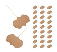 POPETPOP 50 Pièces Étiquettes Buffet Kraft pour Fromage et Apéritifs Marqueurs à Écrire Réutilisables Drapeaux Cure-dents Polyvalents pour Fêtes Mariages et Organisation