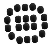 POPETPOP 50 pièces Lot de Bonnettes Mousse pour Microphone Amplificateur Housse Protectrice Standard Noire Couvre-micros Casque pour Discours et Performances