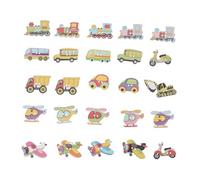 POPETPOP 50 pièces Lot de Boutons Bois Colorés Style Cartoon pour Couture et Loisirs Créatifs Boutons Artisanat Assortis pour Vêtements et DIY Décoration