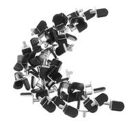 POPETPOP 50 pièces Lot de Taquets Étagères Métalliques avec Protection Caoutchouc Antidérapant Silencieux Supports Remplacement pour Étagères Verre et Armoires