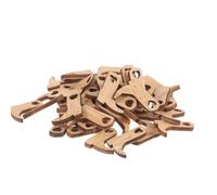 POPETPOP 50 Pièces Mini Bottes en Bois Légères pour Décoration de Mariage et Loisirs Créatifs, Faciles à Suspendre et Élégantes