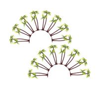 POPETPOP 50 Pièces Mini Palm Trees for Centerpieces Indoor Decoration Plastic Model Coconut Palm Tree for Diorama Craft Scenery