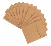 POPETPOP 50 pièces Pochettes CD Papier Kraft Résistantes Étuis de Rangement DVD Pratiques de Stockage Durable pour Maison Bureau et École