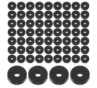 POPETPOP 50 Pièces Rondelles Caoutchouc Anti-vibration O Rondelles Amortisseur pour Montage Équipement Industriel et Automobile Noir