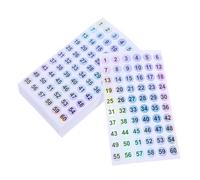POPETPOP 50 Pièces Tags de numéro continu petit nombre stickers étiquettes numérotées points de nombre stickers autocollants de numéro de fichier numéros auto-adhésifs PVC