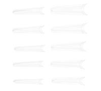 POPETPOP 500 pièces Faux Ongles Français Transparent Coffin Nail Tips pour Nail Art Capsules de Faux Ongles Plusieurs Faciles à Coller et Décorer