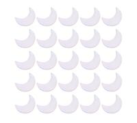 POPETPOP 50pcs Charms Lune Croissant en Verre pour Décoration Arts et Loisirs Créatifs, Fabrication de Bijoux, Garçon et Filles, Fêtes et Anniversaires