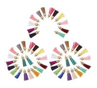 POPETPOP 50pcs Pompons en Cuir Colorés pour Diy, Accessoires Porte-clés Trou, Pendentifs Décoratifs pour Ornements Faits Main et Bijoux Couleur Aléatoire