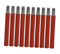 POPETPOP 50pièces Lames De Microblading Acier Inoxydable Tube Plastique Individuel Pour Maquillage Permanent Des Sourcils