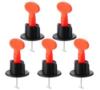 POPETPOP 51 Pièces Kit de Nivellement pour Carrelage Système de Nivellement Carrelage Réutilisable en Polypropylène et Acier Manganèse Clé pour Pose Mur et Sol