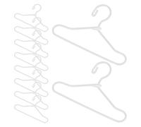 POPETPOP 55 Cintres Miniatures pour Poupées en Métal Blanc 40 MM Cintres Fins Décoratifs pour Maisons de Poupées Porte-Vêtements Réalistes pour Robes