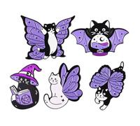 POPETPOP 5pièces Broche Chat et Vintage Épingle Décorative pour Vêtements et Accessoires de Mode Lot de Broches Créatives