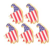 POPETPOP 5pièces Épinglette Drapeau Américain Vintage Métal Broche Émaillée Patriotique de Pins pour Fête de Indépendance et Célébrations