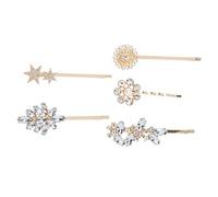 POPETPOP 5pièces Pince à Cheveux Fleur Étoile Ornée Strass Set Pour Femme Et Fille