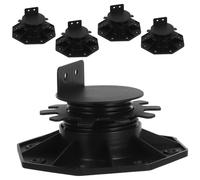 POPETPOP 5pièces Supports De Terrasse Plastique Réglables Socles De Support pour Pavés Base De De Terrasse Réglable Plate-Forme Lot de Socles De
