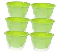 POPETPOP 6 Ensembles Auto Arrosage Pot de Fleurs Transparent pour Plantes Intérieur de Jardinières Pot de Fleurs Auto Arrosage