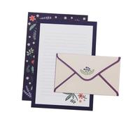 POPETPOP 6 Ensembles of Flower Letter Papers with Decorative Printing Lightweight Envelope Paper for Writing Letters Simple and Floral Stationery