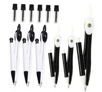 POPETPOP 6 ensembles Set de Compas Métalliques de Précision pour Tracer des Cercles Outils de Géométrie Durables pour Élèves et Enseignants Kit de Dessin Technique Couleur Aléatoire