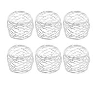 POPETPOP 6 pièces Anneaux Serviette Table Métal Argenté Porte-serviettes Résistants et Décoratifs pour Repas Mariages et Banquets