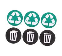 POPETPOP 6 pièces Autocollants Poubelle Étanches Étiquettes Auto Adhésives pour Ordures Recyclables et Non Recyclables pour Maison et Publics