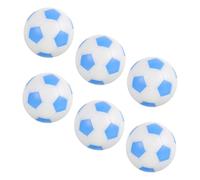 POPETPOP 6 pièces Balles de Football de Table Miniatures Accessoires de Jeu Foot Durables Plastique Couleurs Vives Bleu Ciel et Blanc Remplacement pour Jeu de Football de Table