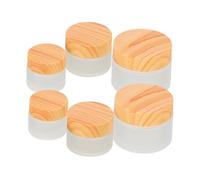 POPETPOP 6 pièces Boîte à Crème Verre Organisateur de Rangement Cosmétique Portable pour Voyage et Usage Boîte Sub Pack Multifonctionnelle avec Étanchéité