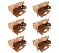POPETPOP 6 Pièces Boîte Présent à Poignée en Papier, Boîte de Transport Perforée, Structure Renforcée, pour Petits Animaux et Articles Délicats à L'humidité, Usage Personnel et Transport