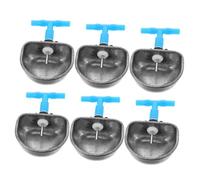 POPETPOP 6 pièces Bol Automatique pour Lapin Distributeur Suspendu avec Fixation Cage Antidérapante Capacité Sécurisée pour Petits Animaux Accessoire Délevage Robuste INOX