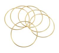 POPETPOP 6 pièces Cercles Métalliques Dorés Anneaux Ronds pour Attrape-rêves DIY Macramé Décoration Suspendue et Poli pour Créations Artisanales
