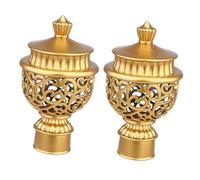 POPETPOP 6 pièces Embouts Tringles Rideaux Décoratifs Lot de Finition Rétro Dorée Embouts pour Ferrures et Rails de Rideaux Accessoires Faciles à Installer pour Décoration Intérieure