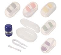 POPETPOP 6 Pièces Étui à Lentilles de Voyage Double Cylindre en Plastique | Deux Compartiments Séparés, Rainure Intérieure Courbe, Couvercle Hermétique, Format Compact pour Déplacements et W nds