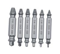 POPETPOP 6 pièces Extracteur de Vis Endommagées Double Tête Kit Extraction pour Vis Cassées et Boulons Abîmés Embouts Guide pour Perceuse Outil de Dévissage Rapide et Auto-centreur