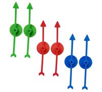 POPETPOP 6 pièces Flèches de Jeu Plastique DIY Pointeurs Colorés pour Jeux de Société Accessoires de Rotation pour Jeux de Plateau Animation Fête et Enseignement